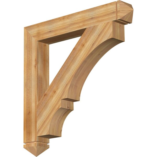 Ekena Millwork Balboa Arts & Crafts Rough Sawn Bracket, Western Red Cedar, 6"W x 44"D x 44"H BKT06X44X44BOA03RWR - main
